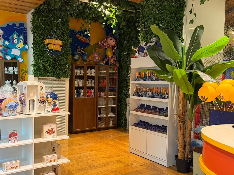 The Treasure Island boutique with toys and gifts on display