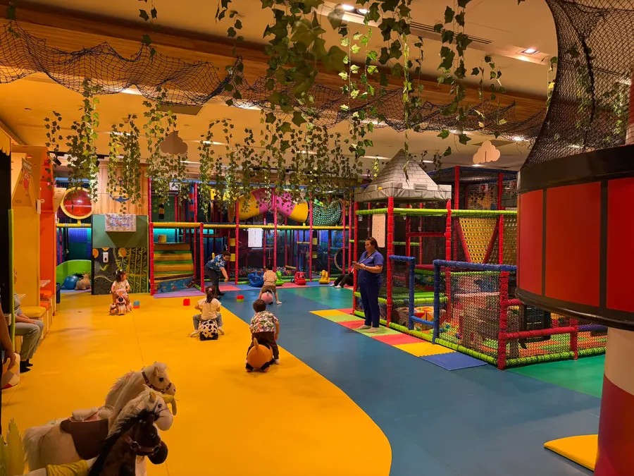 The main hall set up for a group session